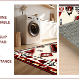 Ultra Soft Area Rug, Non Slip, Stain Resistant, Washable Area Rugs for Living Room, Bedroom, Southwestern Ivory Bathroom Geometric Cotton Rug(Beige)