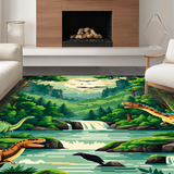 Charming Earthy Toned Safari Scene(Green)