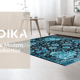 Contemporary Distressed Floral Harmony(Black)