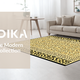 Ultra Soft Area Rug, Non Slip, Stain Resistant, Washable Area Rugs for Living Room, Bedroom, Elegant Earthy Leopard Motif(Beige)