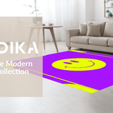 Ultra Soft Area Rug, Non Slip, Stain Resistant, Washable Area Rugs for Living Room, Bedroom, Trendy Cheerful Color Burst(Purple)