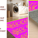 Ultra Soft Area Rug, Non Slip, Stain Resistant, Washable Area Rugs for Living Room, Bedroom, Whimsical Bold Pattern Fusion(Yellow)