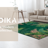 Ultra Soft Area Rug, Non Slip, Stain Resistant, Washable Area Rugs for Living Room, Bedroom, Lush Jungle Animal Aesthetic(Green)