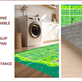Ultra Soft Area Rug, Non Slip, Stain Resistant, Washable Area Rugs for Living Room, Bedroom, Vibrant Town Design Kids Car Play Mat(Green)