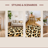 Ultra Soft Area Rug, Non Slip, Stain Resistant, Washable Area Rugs for Living Room, Bedroom, Cozy Shaggy Earthy Texture(Beige)