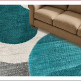 Ultra Soft Area Rug, Non Slip, Stain Resistant, Washable Area Rugs for Living Room, Bedroom, Tranquil Teal Abstract Escape(Green)