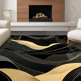Elegant Abstract Marble Inspired Motif(Black)