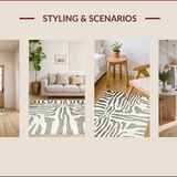 Ultra Soft Area Rug, Non Slip, Stain Resistant, Washable Area Rugs for Living Room, Bedroom, Faded Beige Gray Zebra Living Room Carpet(Beige)