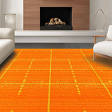 Ultra Soft Area Rug, Non Slip, Stain Resistant, Washable Area Rugs for Living Room, Bedroom, Fun Nautical Decor Inspiration(Orange)