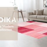 Ultra Soft Area Rug, Non Slip, Stain Resistant, Washable Area Rugs for Living Room, Bedroom, Trendy Bright Shag Pattern(Red)