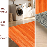 Ultra Soft Area Rug, Non Slip, Stain Resistant, Washable Area Rugs for Living Room, Bedroom, Chic Terracotta Textured Runner(Orange)