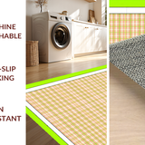 Ultra Soft Area Rug, Non Slip, Stain Resistant, Washable Area Rugs for Living Room, Bedroom, Playful Pastel Diamond Design(Orange)