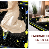 Ultra Soft Area Rug, Non Slip, Stain Resistant, Washable Area Rugs for Living Room, Bedroom, Bold Astronomical Shape Arrangement(Yellow)