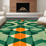 Earthy Tones Abstract Tiled Motif(Green)