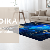Ultra Soft Area Rug, Non Slip, Stain Resistant, Washable Area Rugs for Living Room, Bedroom, Enchanting Universe-Inspired Visuals(Blue)