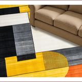 Ultra Soft Area Rug, Non Slip, Stain Resistant, Washable Area Rugs for Living Room, Bedroom, Chic Abstract Textured Aesthetic(Yellow)