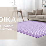 Ultra Soft Area Rug, Non Slip, Stain Resistant, Washable Area Rugs for Living Room, Bedroom, Whimsical Symmetrical Patterning(Purple)