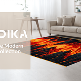 Vivid Abstract Volcanic Motif(Red)