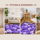 Ultra Soft Area Rug, Non Slip, Stain Resistant, Washable Area Rugs for Living Room, Bedroom, Lush Fluffy Lavender Shag Style(Purple)