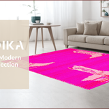 Ultra Soft Area Rug, Non Slip, Stain Resistant, Washable Area Rugs for Living Room, Bedroom, Whimsical Cowgirl Themed Entrance Design(Pink)