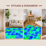 Engaging Oval Graphic Arrangement(Blue)