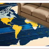 Ultra Soft Area Rug, Non Slip, Stain Resistant, Washable Area Rugs for Living Room, Bedroom, Chic Earth Design Playroom Non-Slip Rug(Blue)