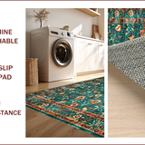 Vibrant Green Textured Weave Elements(Blue)