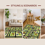 Ultra Soft Area Rug, Non Slip, Stain Resistant, Washable Area Rugs for Living Room, Bedroom, Charming Adventure Playground Aesthetic(Brown)