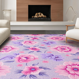 Ultra Soft Area Rug, Non Slip, Stain Resistant, Washable Area Rugs for Living Room, Bedroom, Chic Pastel Fluffy Aesthetic(Purple)