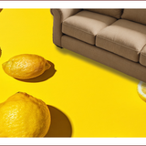Ultra Soft Area Rug, Non Slip, Stain Resistant, Washable Area Rugs for Living Room, Bedroom, Playful Citrus Color Splash(Yellow)