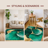 Rich Green Abstract Lattice Style(Green)