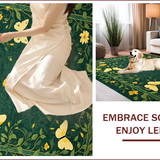 Ultra Soft Area Rug, Non Slip, Stain Resistant, Washable Area Rugs for Living Room, Bedroom, Artistic Dark Green Nature Print(Green)