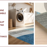 Ultra Soft Area Rug, Non Slip, Stain Resistant, Washable Area Rugs for Living Room, Bedroom, Texas Bluebonnets Floral(Gray)