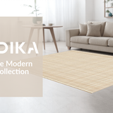 Ultra Soft Area Rug, Non Slip, Stain Resistant, Washable Area Rugs for Living Room, Bedroom, Chic Tan Plaid Decorative Style(Beige)