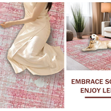 Ultra Soft Area Rug, Non Slip, Stain Resistant, Washable Area Rugs for Living Room, Bedroom, Uno Reverse Pink Bow Rug: Playful Loop Design Carpet for Home(Pink)
