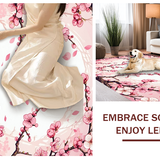 Ultra Soft Area Rug, Non Slip, Stain Resistant, Washable Area Rugs for Living Room, Bedroom, Lush Elegant Floral Symphony(Pink)