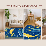 Oceanic Playful Graphic Motif(Blue)