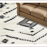 Ultra Soft Area Rug, Non Slip, Stain Resistant, Washable Area Rugs for Living Room, Bedroom, Elegant Neutral Geometric Motif(Gray)