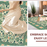 Ultra Soft Area Rug, Non Slip, Stain Resistant, Washable Area Rugs for Living Room, Bedroom, Ornate Olive Meditation Space Washable Rug(Ivory)