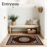 Medallion with Ornate Interlocking Petal Details(Brown)