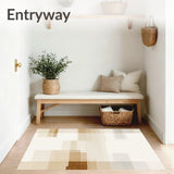 Abstract Horizon Beige Modern Artistic Floor Covering(Beige)