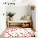 Elegant Cherry Blossom Bath With Floral Design For Shower Space(Pink)