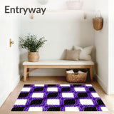 Heritage Gingham with Retro Checkerboard Flair(Purple)