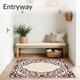 Scrollwork Vine Tracery with Ornamental Leaf Detailing(Brown)