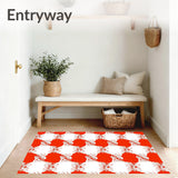 Contemporary Large Scale Checkerboard with Vibrant Contrast(Red)