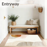 Beige Dreamscape Area Abstract Indoor Accent(Beige)