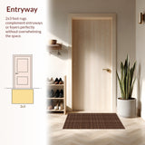 Ultra Soft Area Rug, Non Slip, Stain Resistant, Washable Area Rugs for Living Room, Bedroom, Tiger Skin Pattern(Brown)