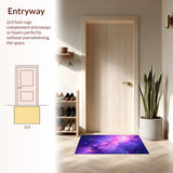 Vibrant Abstract Cosmic Swirls(Purple)