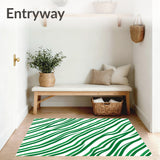 Cane Stripe Area with Peppermint Twist Design(Green)