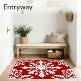 Festive Snowflake Wonderland Decorative Accent(Red)